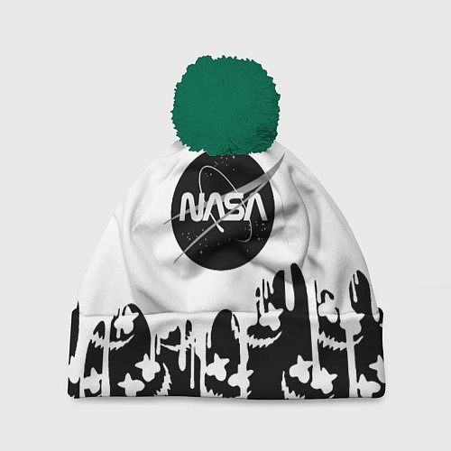 Шапка c помпоном Marshmello x Nasa / 3D-Зеленый – фото 1