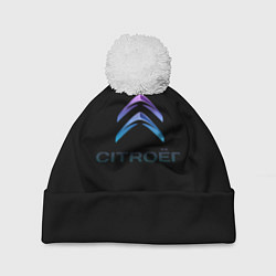 Шапка c помпоном Citroen logo neon