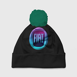 Шапка c помпоном FIAT logo neon