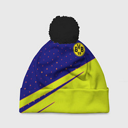 Шапка с помпоном Borussia logo geometry, цвет: 3D-черный