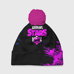 Шапка c помпоном Brawl stars neon colors