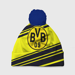 Шапка с помпоном Borussia sport geometry, цвет: 3D-тёмно-синий