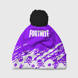 Шапка с помпоном Fortnite skull pattern, цвет: 3D-черный