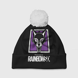 Шапка c помпоном Rainbow six logo ubisoft