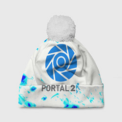 Шапка с помпоном Portal краски, цвет: 3D-белый