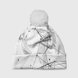 Шапка с помпоном Белый плексус, цвет: 3D-белый
