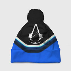 Шапка c помпоном Assassins Creed logo abstergo