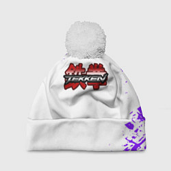 Шапка с помпоном Tekken colors splash, цвет: 3D-белый