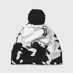 Шапка с помпоном Juventus smoke black fire, цвет: 3D-черный