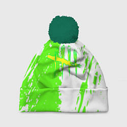 Шапка c помпоном Dead by Daylight краски зелёные
