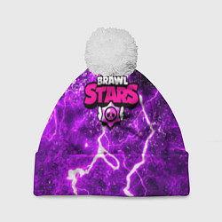 Шапка c помпоном Brawl stars storm neon