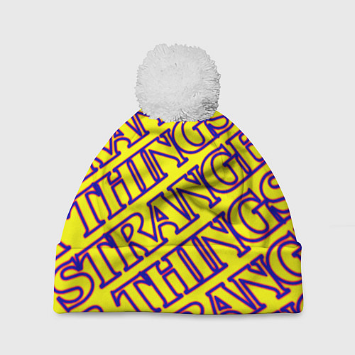 Шапка c помпоном Stranger Things serials / 3D-Белый – фото 1