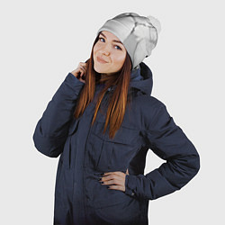 Шапка с помпоном Растрескавшийся бетон, цвет: 3D-белый — фото 2