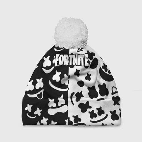 Шапка c помпоном Fortnite patten Marshmello / 3D-Белый – фото 1