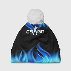 Шапка c помпоном CGGO blue flame