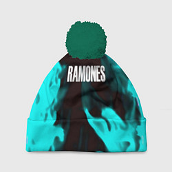 Шапка с помпоном Ramones fire rose, цвет: 3D-зеленый