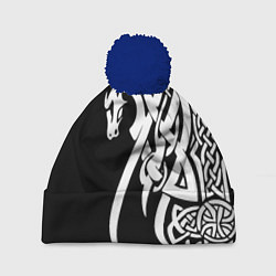 Шапка c помпоном Языческий кельтский орнамент тату