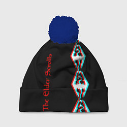 Шапка c помпоном The Elder Scrolls glitch logo