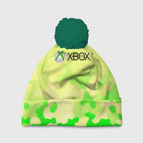 Шапка c помпоном Xbox camo / 3D-Зеленый – фото 1