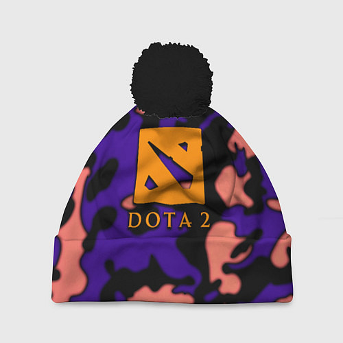 Шапка c помпоном DOTA 2 камуфляж / 3D-Черный – фото 1