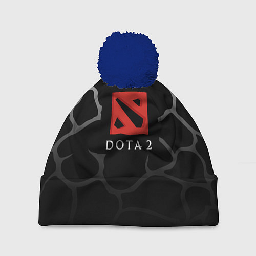 Шапка c помпоном DOTA2 земля / 3D-Тёмно-синий – фото 1
