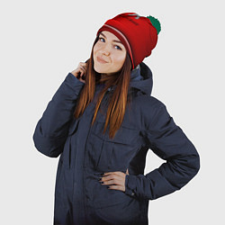 Шапка с помпоном Peugeot metal steel, цвет: 3D-зеленый — фото 2