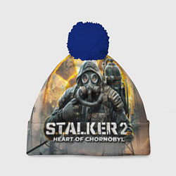 Шапка с помпоном S t a l k e r Heart of Chornobyl, цвет: 3D-тёмно-синий