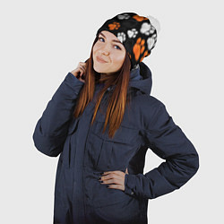 Шапка с помпоном Мохнатые лапки, цвет: 3D-белый — фото 2