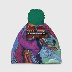 Шапка с помпоном Tekken hyper beast, цвет: 3D-зеленый