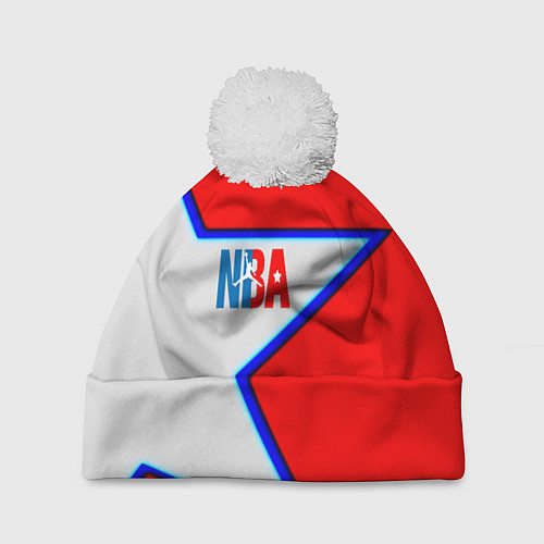 Шапка c помпоном NBA star / 3D-Белый – фото 1