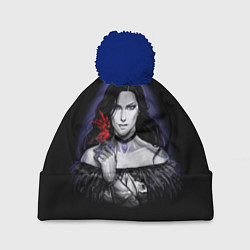 Шапка с помпоном Тайная сила Йеннифер, цвет: 3D-тёмно-синий