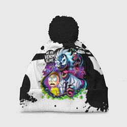 Шапка с помпоном Venom-Rick and Morty - blots, цвет: 3D-черный