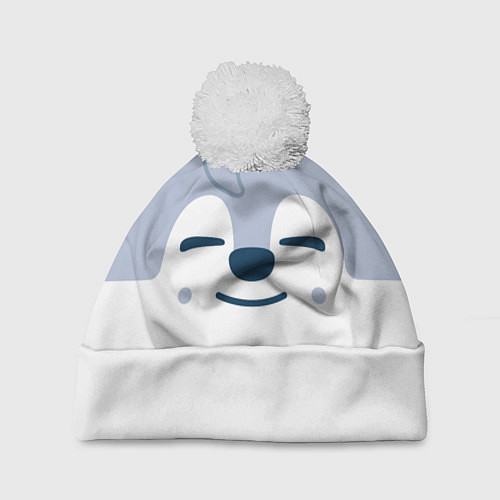 Шапка c помпоном Wolf Chan skzoo / 3D-Белый – фото 1