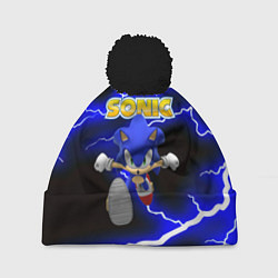 Шапка с помпоном Sonic storm electro, цвет: 3D-черный