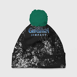 Шапка с помпоном Genshin Impact брызги красок, цвет: 3D-зеленый