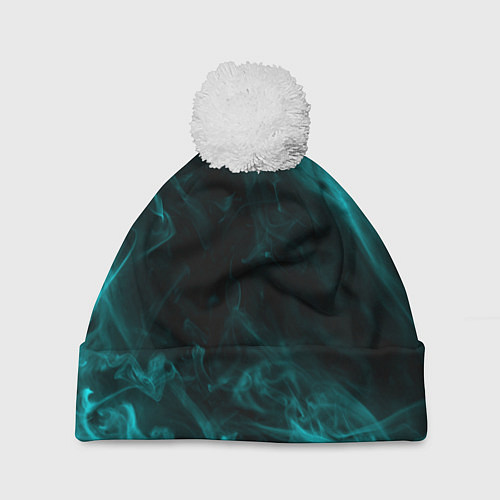 Шапка c помпоном Neon smoke / 3D-Белый – фото 1