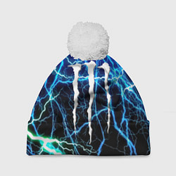 Шапка c помпоном Monster energy electro