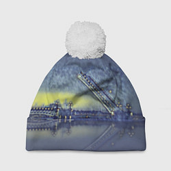 Шапка с помпоном Разводной мост, цвет: 3D-белый