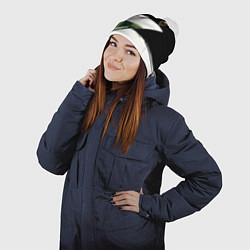 Шапка с помпоном Ламборджини логотип, цвет: 3D-белый — фото 2