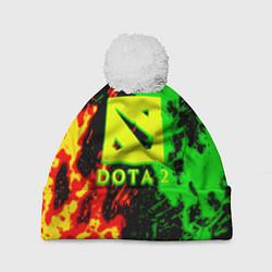 Шапка c помпоном Dota 2 кислотные краски