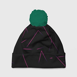 Шапка с помпоном Color pink line, цвет: 3D-зеленый