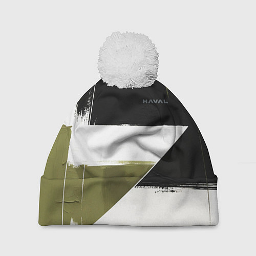 Шапка c помпоном Haval логотип / 3D-Белый – фото 1