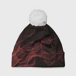 Шапка c помпоном Color smoke red