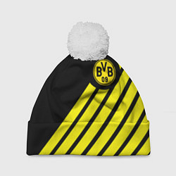 Шапка с помпоном Borussia geometry yellow, цвет: 3D-белый