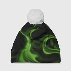 Шапка с помпоном Green black, цвет: 3D-белый