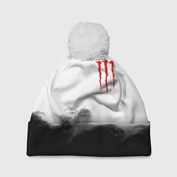 Шапка c помпоном Monster energy splash smoke