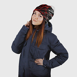 Шапка с помпоном Monster energy полосы красок, цвет: 3D-белый — фото 2