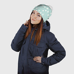 Шапка с помпоном Снежная морская пена, цвет: 3D-белый — фото 2