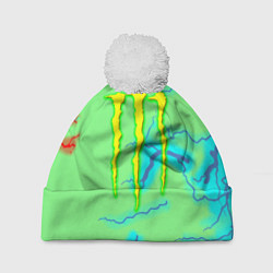 Шапка c помпоном Monster energy storm electrix