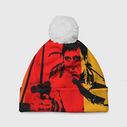 Шапка с помпоном Tony Montana, цвет: 3D-белый
